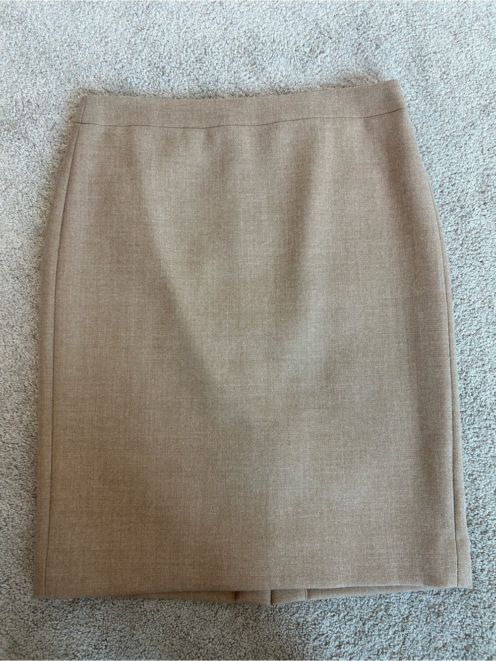J.Crew No. 2 Pencil Skirt Size 8 100% Wool Beige Tan Classic Workwear NWOT - Picture 4 of 12